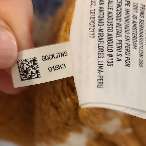 American Eagle Outfitters Tan and Blue Striped Oversized Crewneck Sweater XXL - Picture 9 of 10